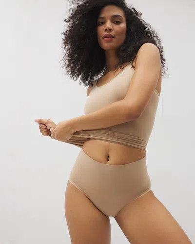 Soma Women's  Mid-level Shapewear Seamless Brief In Nude Size Large
