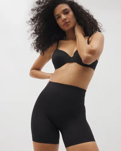 Soma Women's  Mid-level Shapewear Seamless Shorts In Black Size 2xl