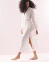 Soma Women's Silk Chiffon Long Robe In Ivory Size Xs |  In Ivory