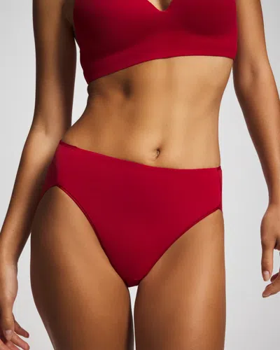 Soma Women's Slimming High-leg Brief Panty In Red Size Xs |  Vanishing Tummy Panties In Paint The Town Red