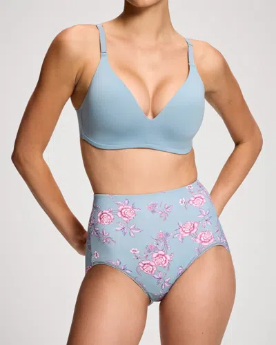 Soma Women's Slimming High-waist Brief Panty In Blue Size Xs |  Vanishing Tummy Panties In Juliet Floral Mini Indigo