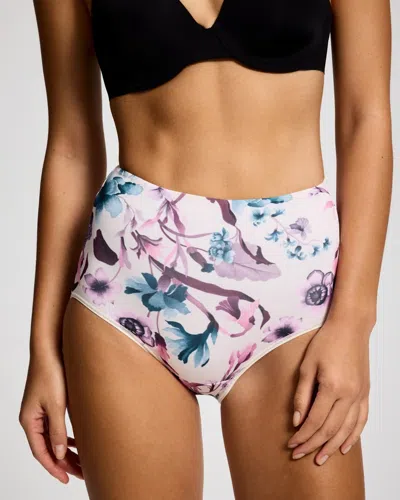 Soma Women's Slimming High-waist Brief Panty In Ivory Size Xs |  Vanishing Tummy Panties In Florence Blooms M Champ