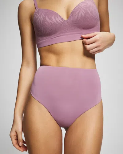 Soma Women's Slimming High-waist Thong Panty In Purple Size Xs |  Vanishing Tummy Panties In Beach Plum