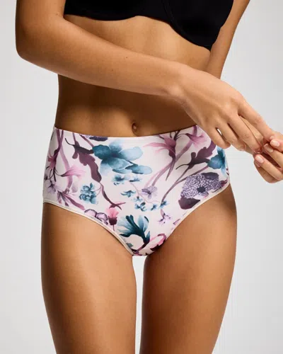 Soma Women's Slimming Modern Brief Panty In Ivory Size Xs |  Vanishing Tummy Panties In Florence Blooms M Champ