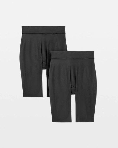 Soma Women's Smoothing Shorts 2-pack In Black Multi Pack Size Medium |