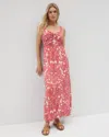 Soma Women's Soft Jersey Bahia Maxi Dress In Orange Size 2xl |  In Show Off Paisley Peach