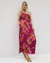 Soma Women's Soft Jersey Bahia Maxi Dress In Red Size Xl |  In Sunrise Flora Red Beauty