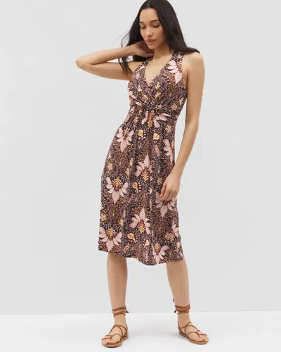 Soma Women's Soft Jersey Cross Back Strap Bra Dress In Brown Size Small |  In Vivid Vines French Roast