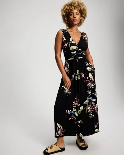 Soma Women's Soft Jersey Goddess Maxi Dress In Black Size Xs |  In Songbird Grand Black
