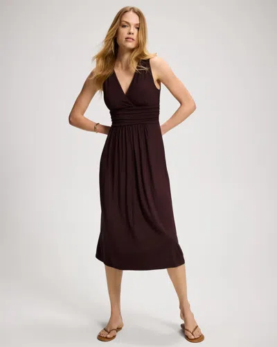 Soma Women's Soft Jersey Goddess Midi Dress In Brown Size Xs |  In Chocolate Plum