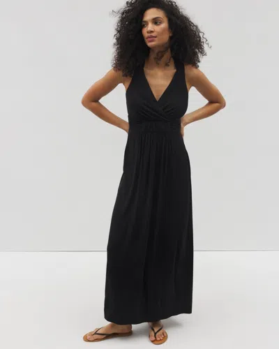 Soma Women's Soft Jersey Isla Cross Back Maxi Dress In Black Size Xs |