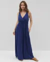 Soma Women's Soft Jersey Isla Cross Back Maxi Dress In Navy Blue Size 2xl |  In Navy Peony