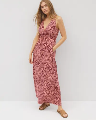 Soma Women's Soft Jersey Isla Cross Back Maxi Dress In Red Size 2xl |