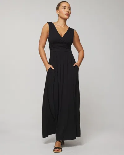 Soma Women's Soft Jersey Maxi Bra Dress In Black Size Xl |
