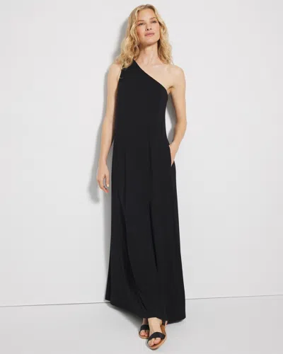 Soma Soft Jersey One Shoulder Maxi Bra Dress In Black
