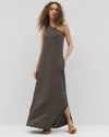 Soma Women's Soft Jersey One-shoulder Maxi Dress In Green Size Small |  In Dark Gray Olive