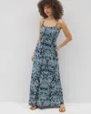 Soma Women's Soft Jersey Paradiso Maxi Dress In Navy Blue Size Large |