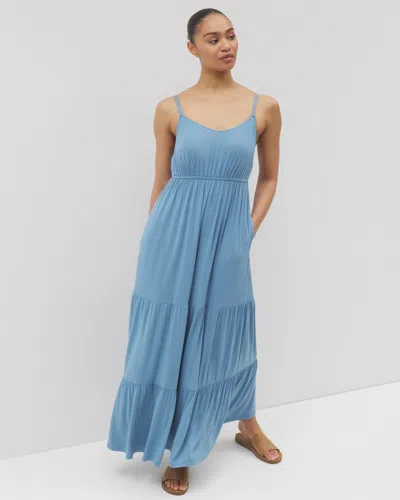 Soma Women's Soft Jersey Rio Maxi Dress In Blue Size Medium |