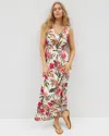 Soma Women's Soft Jersey Riviera Surplice Maxi Dress In Ivory Size Small |