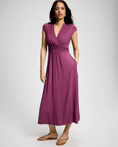 Soma Women's Soft Jersey Serenity Cap Sleeve Maxi Dress In Purple Size Xs |  In Rumberry