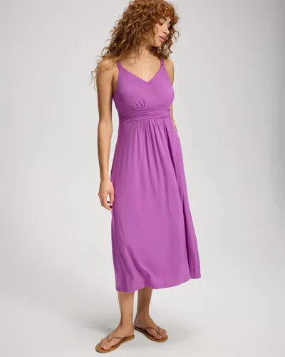 Soma Women's Soft Jersey Surplice Midi Dress In Purple Size Xs |  In Rio Plum