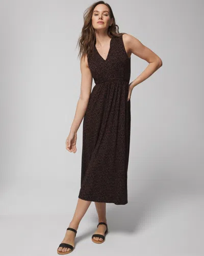 Soma Women's Soft Jersey Tie Back Midi Dress In Fleeting Forms Dolce Vida Size Medium |