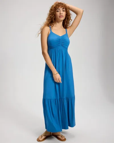 Soma Women's Soft Jersey Tiered Maxi Dress In Blue Size Xs |  In Blue Passion