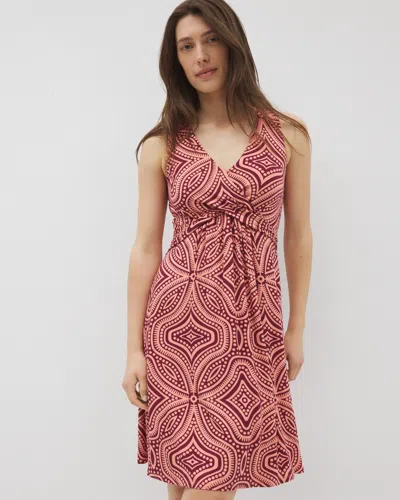 Soma Women's Soft Jersey V-neck Short Dress In Red Size Medium |
