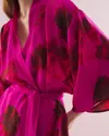 Soma Women's Silk Chiffon Short Robe In Pink Size Large/xl | 's Sexiest Lingerie In Va Va Blooms Pink