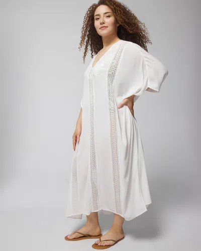 Soma Women's  Swim Caftan Cover-up In White