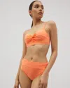 Soma Women's  Swim Covertible Bikini Bottom In Orange Size Xs In Fusion Coral