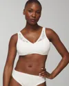 Soma Women's  Swim Crochet Bikini Top In Ivory Size Medium In Coconut