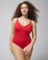 Soma Women's  Swim Deep Plunge One-piece In Orange Size 12 In Sunset