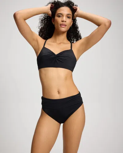 Soma Women's  Swim Enbliss Foldover Waist Swim Bottom In Black Size Small
