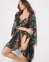 Soma Women's  Swim Tie-front Cover-up In Green Size Small/medium In Parrot-ise Lush Emerald