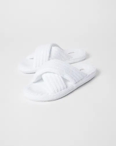 Soma Women's Spa Slippers In White Size Medium 7/8 |