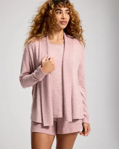 Soma Women's Sweater Knit Relaxed Open Wrap In Pink Size Small |