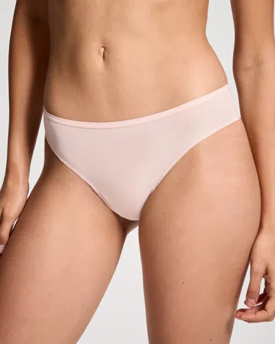 Soma Women's Thong No-show Panty In Pink Size Xs |  Vanishing Edge Panties In Pretty Pink