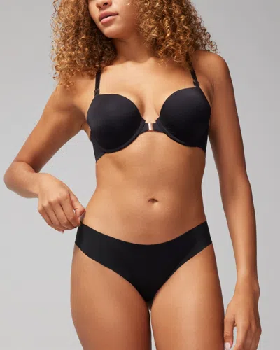 Soma Women's Thong Panty In Black Size Medium |