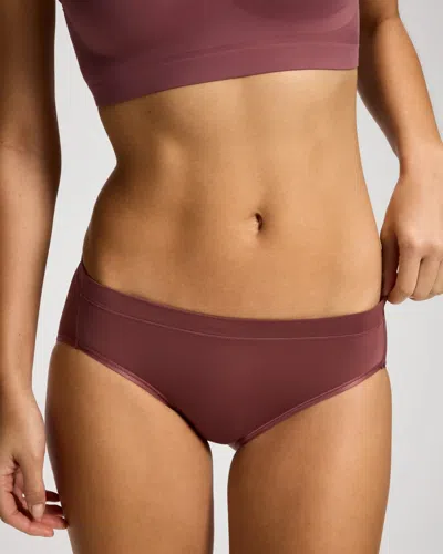 Soma Women's Travelers High-leg Brief Panty In Pink Size Small |  In Cocoa Rouge