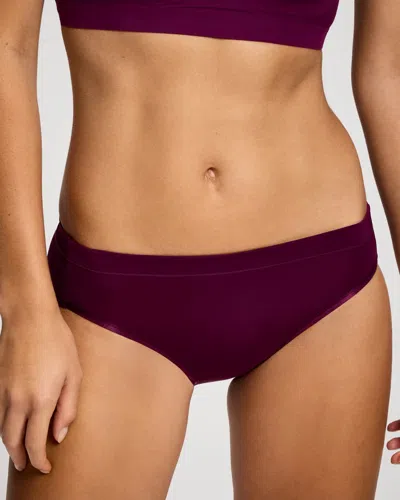 Soma Women's Travelers High-leg Brief Panty In Purple Size Xs |  In Wicked Plum