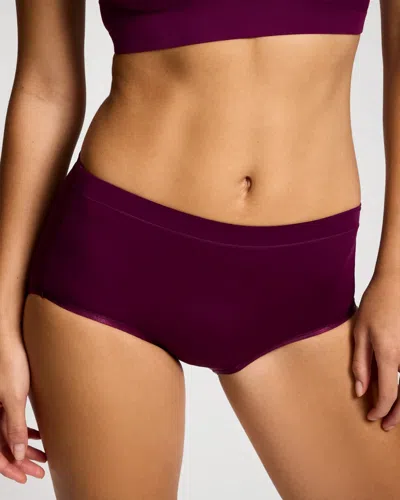 Soma Women's Travelers Modern Brief Panty In Purple Size Xs |  In Wicked Plum