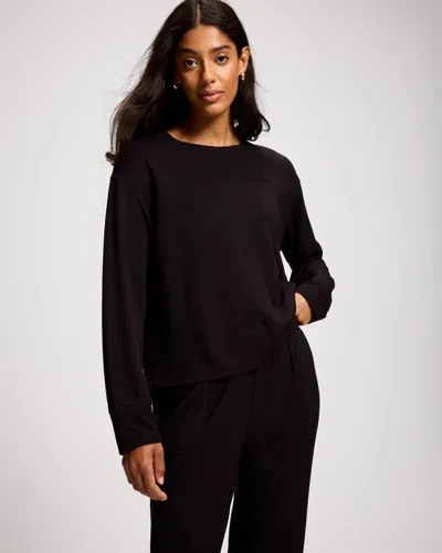 Soma Women's Ultra Soft Crewneck Sweatshirt In Black Size Xs |