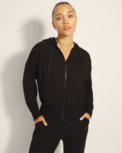 Soma Women's Ultra Soft Fleece Jacket In Black Size Medium |