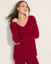 Soma Women's V-neck Sweater In Red Size Small |  In Red Flirt