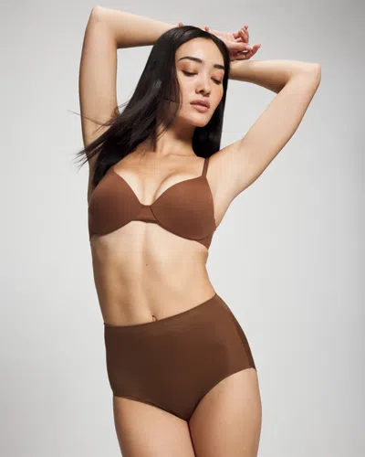 Soma Women's Vanishing Mid-level High Waist Cooling Brief In Brown Nude Size Xs |  In Cinnamon Latte