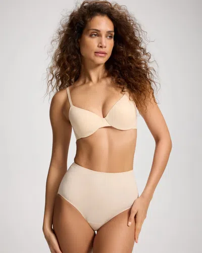 Soma Women's Vanishing Mid-level High Waist Cooling Brief In Light Nude Size Small |