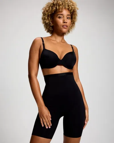 Soma Women's Vanishing Shape Firm-level High-waist Shorts In Black Size Small |
