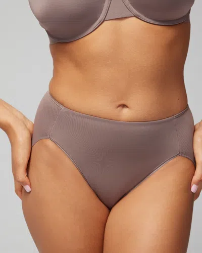 Soma Vanishing Tummy High-leg Shaping Brief In Dark Nude