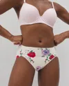 Soma Women's Vanishing Tummy High-leg Brief Panty With Lace In Ivory Size Xl |  In Rhapsody Flora M Sugar